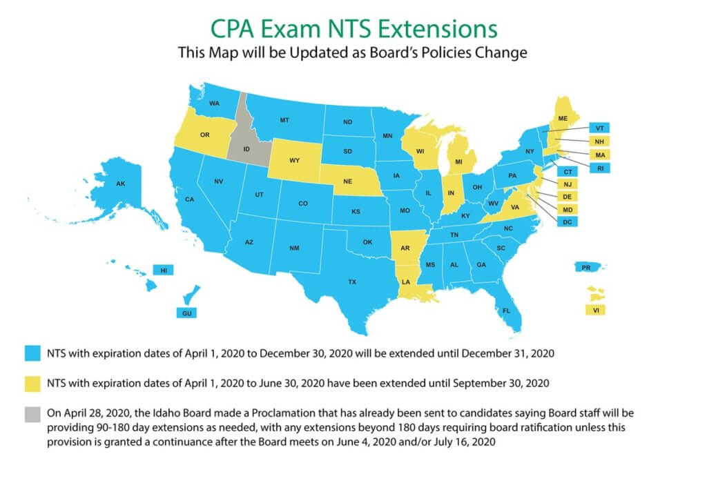 CPA Exam NTS Extensions Map
