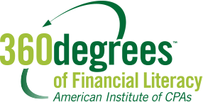 360 degrees of Financial Literacy - American Institute of CPAs - Logo