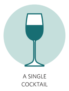 Circle Icon with Wine Glass - A Single Cocktail