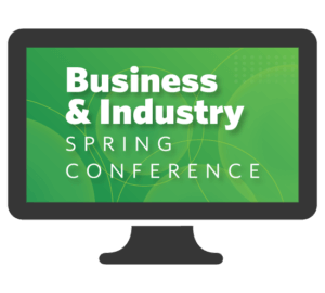 Business & Industry Spring Conference Laptop Screen Graphic