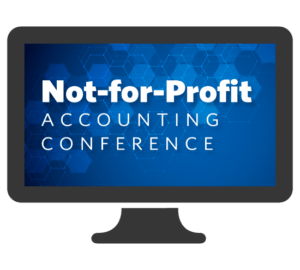 Not-for-Profit Accounting Conference Laptop Screen Graphic