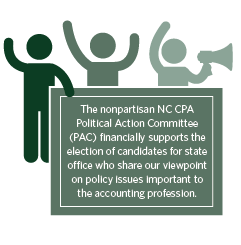 NCACPA Non Partisan Political Action Committee (PAC) Graphic