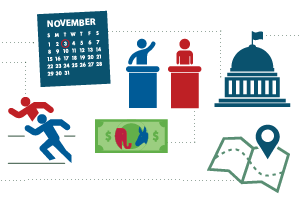 November Election Calendar and Podium Graphic