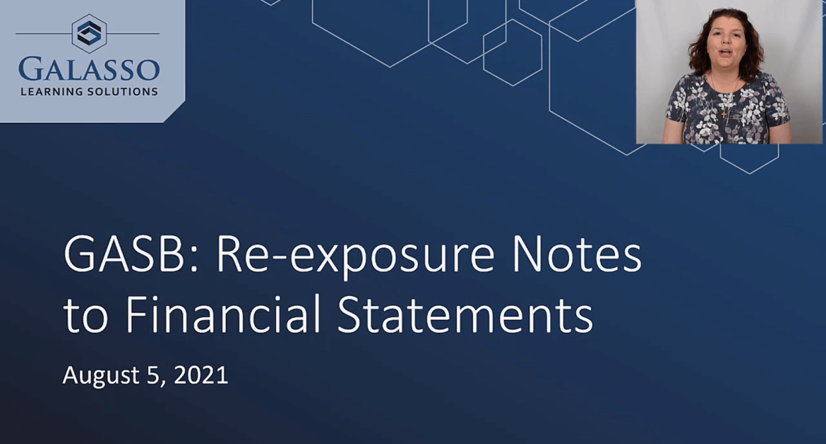 GASB: Re-exposure Notes to Financial Statements thumbnail