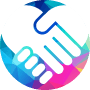 Circle icon Shaking Hands Graphic