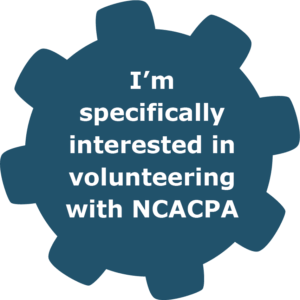 I’m specifically interested in volunteering with NCACPA gear graphic - navy