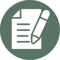 Pad and Paper Icon Graphic - Green