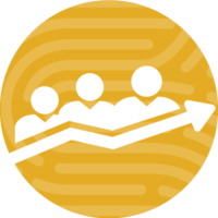 learning and development yellow circle icon